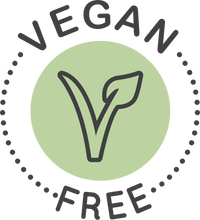Vegan Hair Care logo with a green circle and black text on a white background
